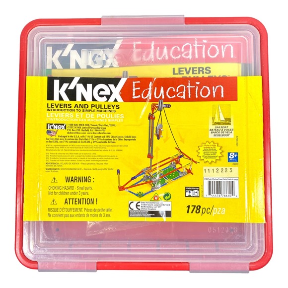 K'NEX Toys Knex Education Set Levers Pulleys 78 Pc Stem Steam 7861